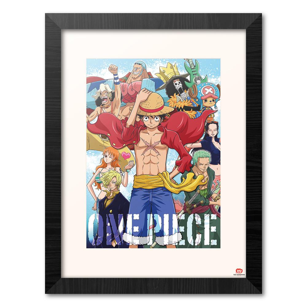 ONE PIECE Equipage du Chapeau de Paille Collector Print Cadre Grupo Erik