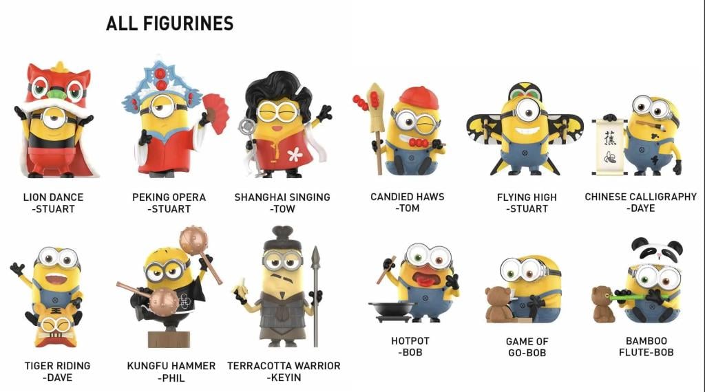 MINIONS - Travelogues of China POP MART Series Figures