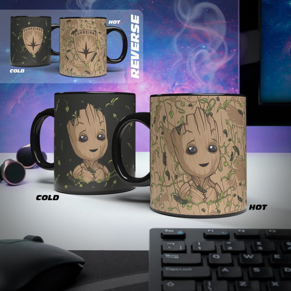 Mug Groot - Gardiens De La Galaxie - Personnalisé, 325 Ml, Couleur Blanc