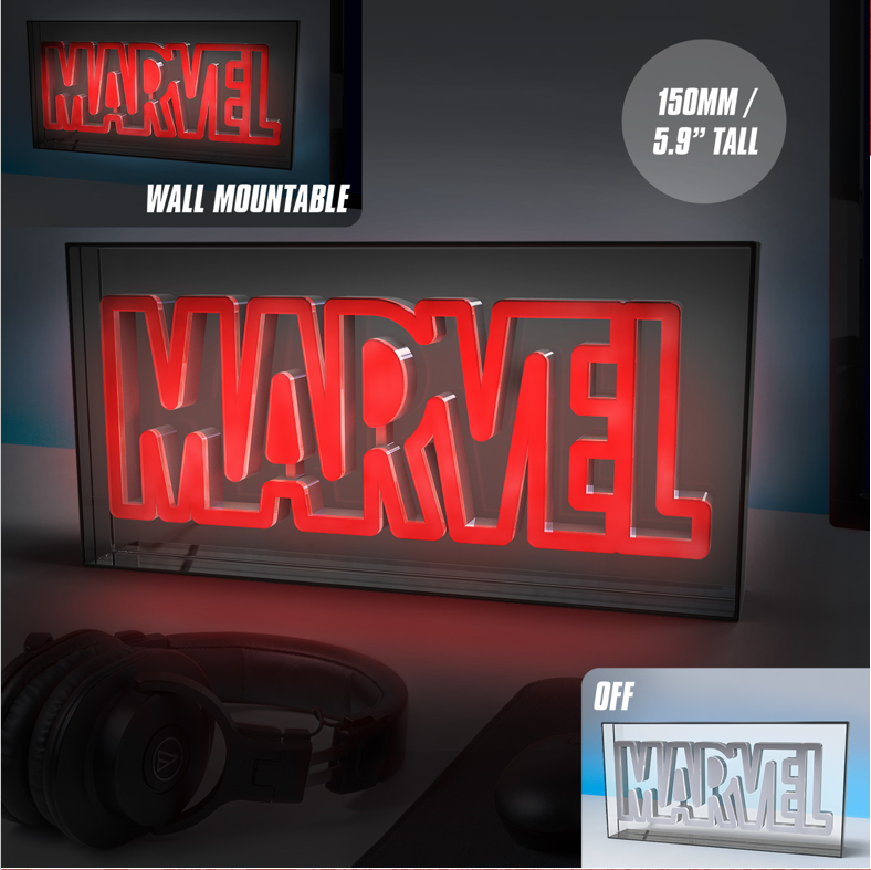 MARVEL - Logo - Led Neon Light 15.5x30.5cm : ShopForGeek.com: Lamp Paladone  Marvel