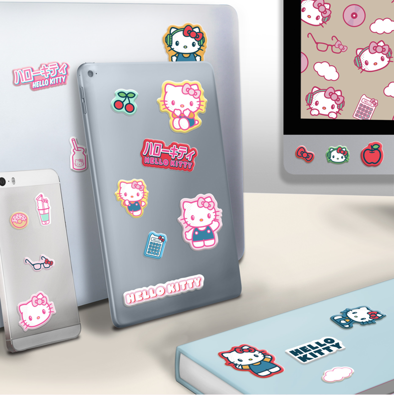 HELLO KITTY Puffy Gadget Decals Sticker Paladone