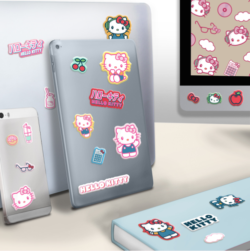 BEMS  HELLO KITTY - Puffy - Gadget Decals