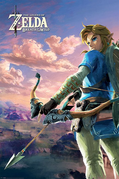 ZELDA Poster 61X91 Breath of the Wild 'Hyrule Scene Landscape