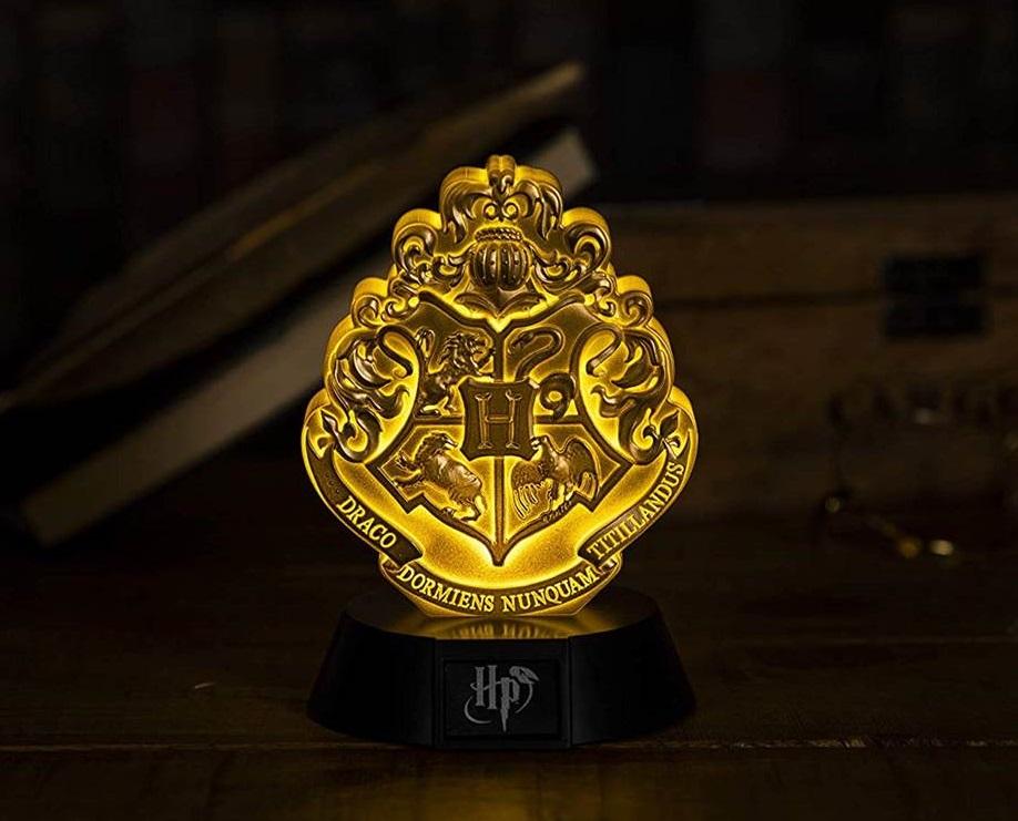 Lampada Da Parete/Tavolo Harry Potter Con Stemma Di Hogwarts - Merce Ufficiale, Dimensioni 26x25x24 Cm