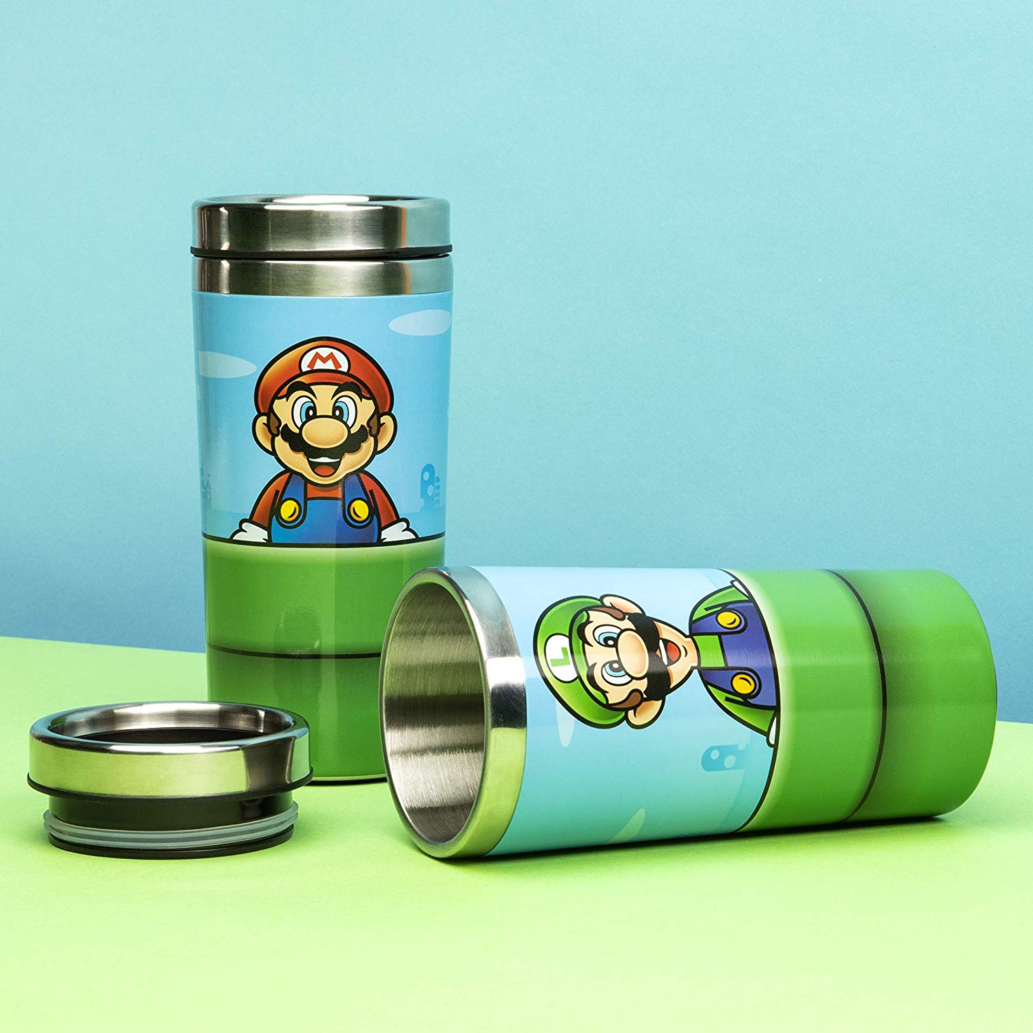 Super Mario - Warp Pipe - Gourde De Voyage En Metal 450ml - Produits..