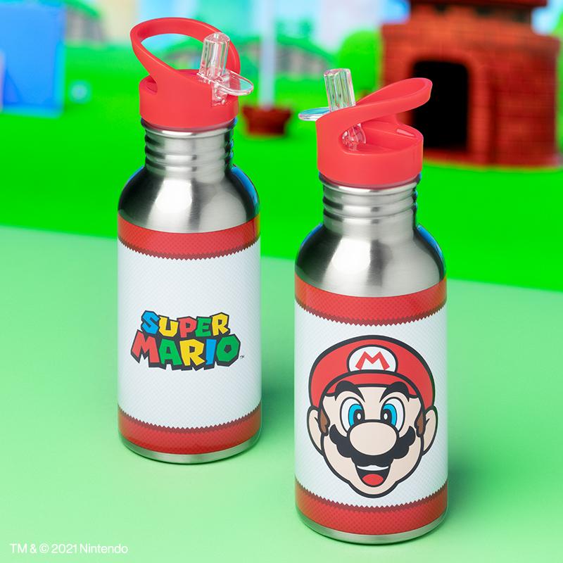 SUPER MARIO - Mario - Bouteille d'eau en métal avec Paille 480ml - 3