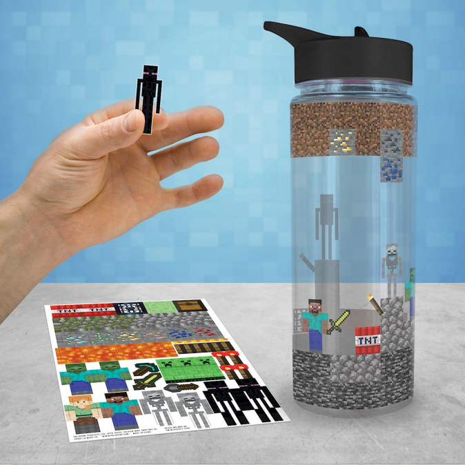 MINECRAFT - water bottle 650ml and sticker set_IMAGE_1