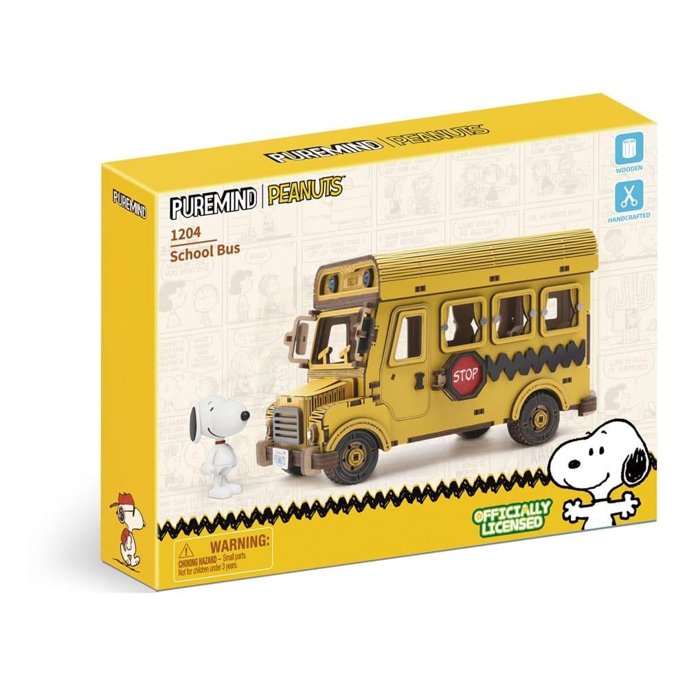 PEANUTS - School Bus - Wood Model Kit - 4