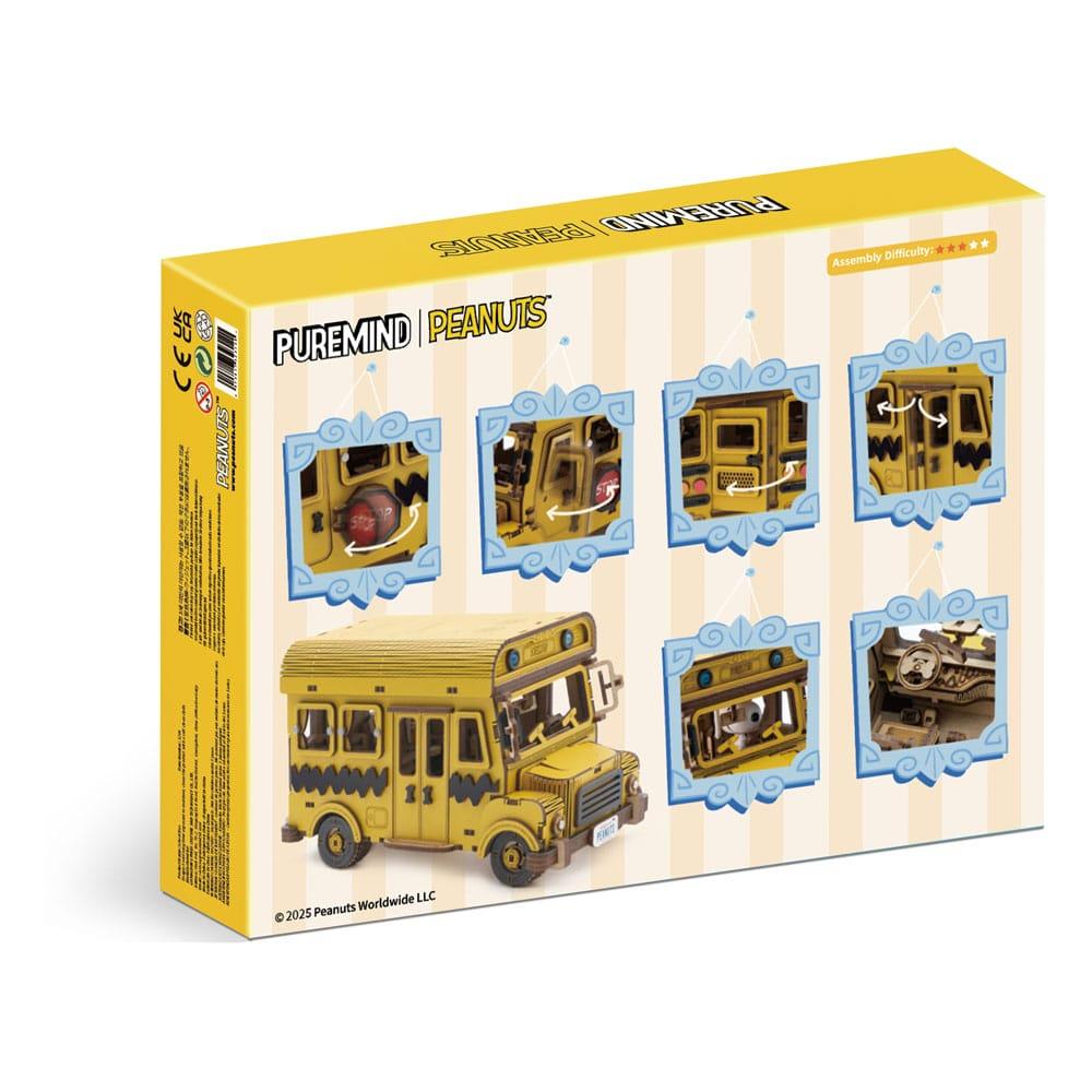 PEANUTS - School Bus - Wood Model Kit - 5