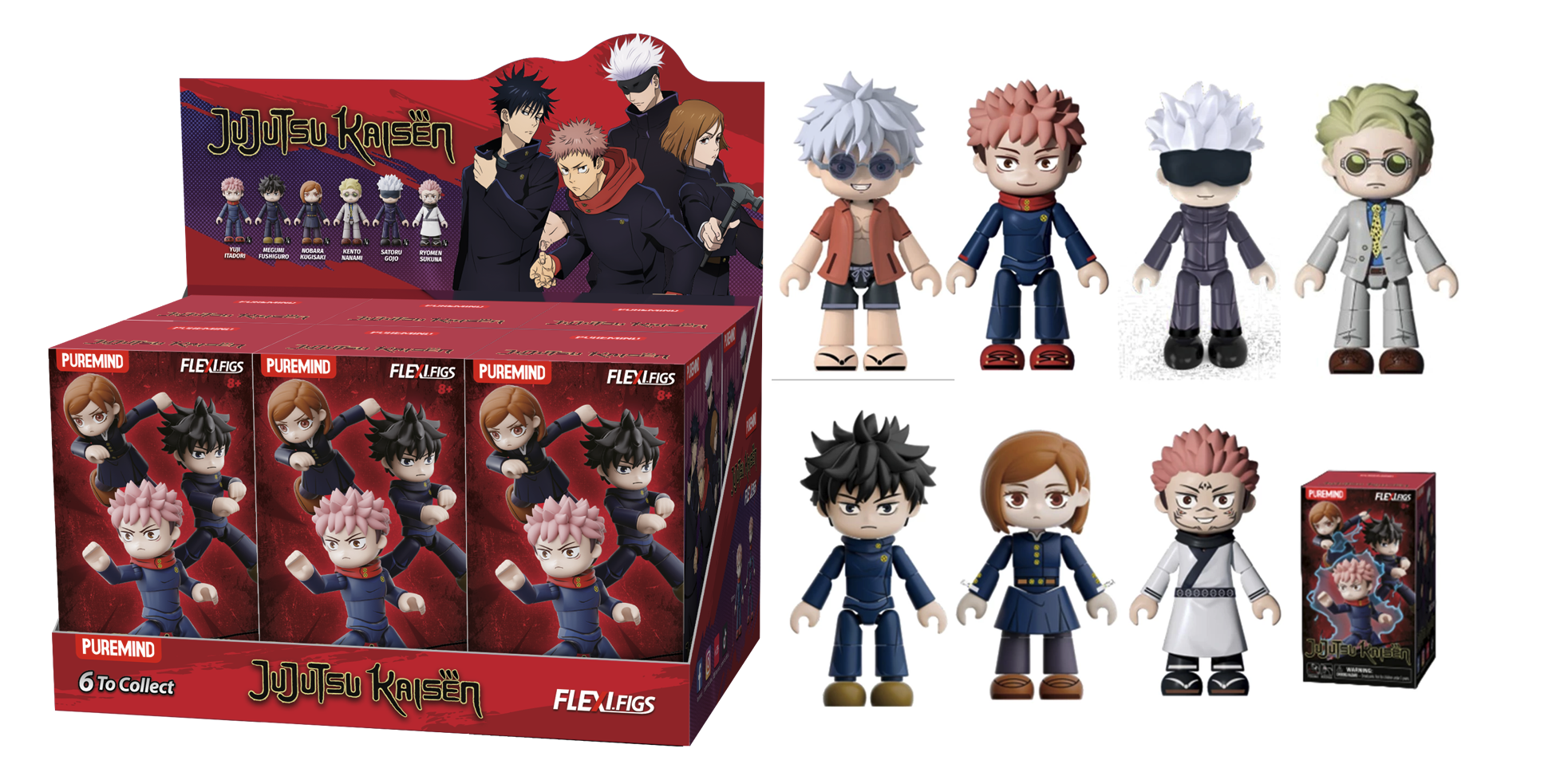 JUJUSTU KAISEN - Flexi Figs Vol.1 - Blind Box (6pcs)