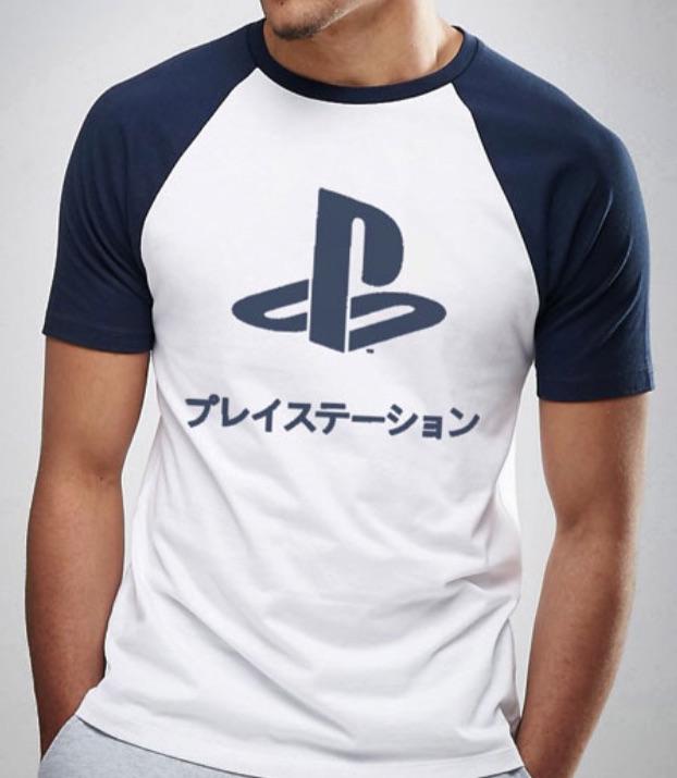 PLAYSTATION T-Shirt Logo Japanese Text (XXL)