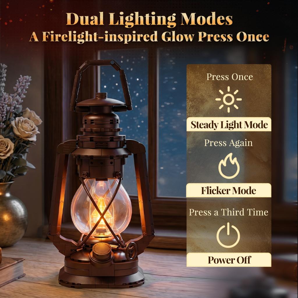 PANTASY - Lampe au Kérosène - Bloc de Construction 379 pcs - 4