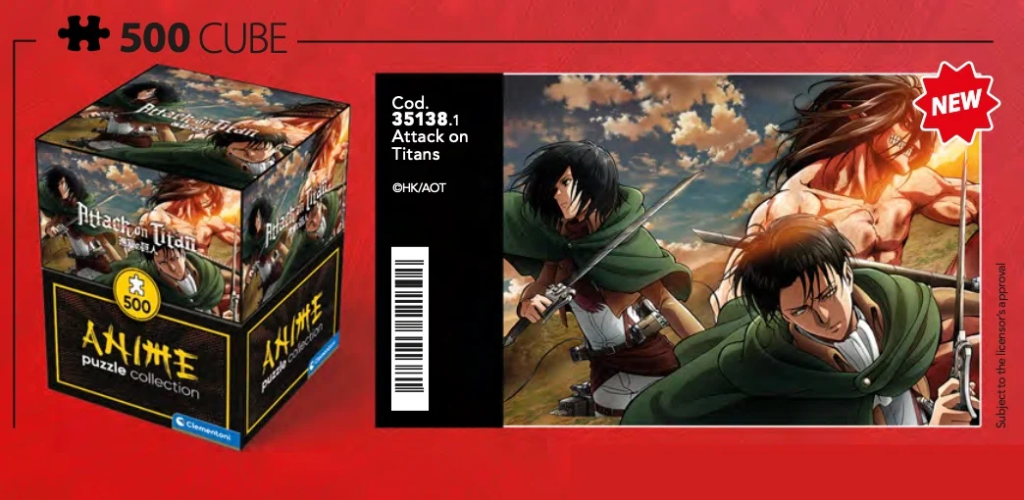L'ATTAQUE DES TITANS - Levi, Mikasa et Eren Titan - Puzzle Cube 500P - 2