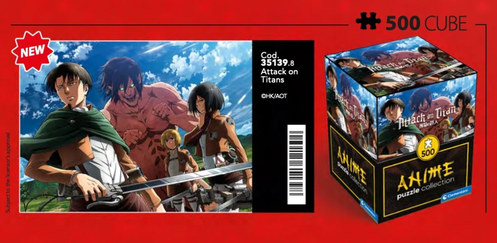 ATTACK ON TITAN Levi, Mikasa, Armin and Cube Puzzle 500P Puzzle