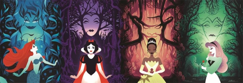 DISNEY - Ariel, Blanche-Neige, Tiana et Aurore - Puzzle Panorama 1000P - 2