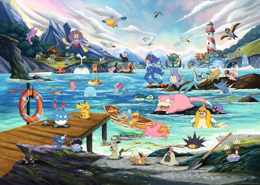 POKEMON - Vaporeon & Temperate Marine - Puzzle 1000P - 2