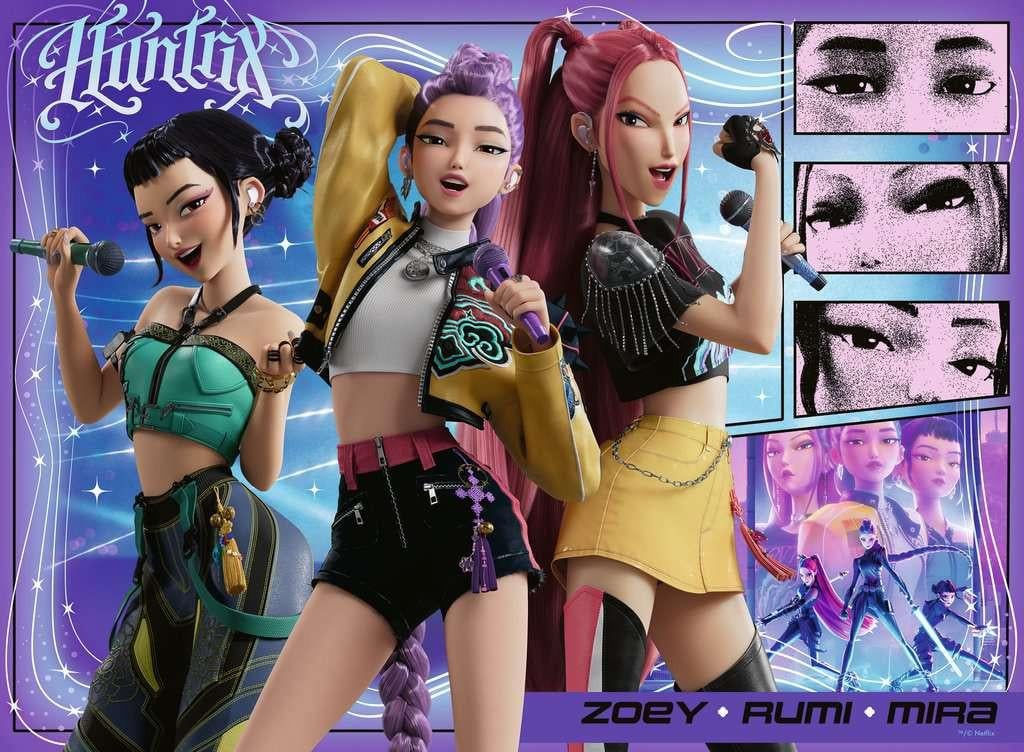 K-POP DEMON HUNTERS - Happy fans, happy honmoon - Puzzle 100P XXL - 2
