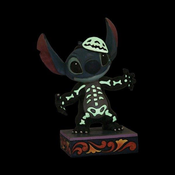 DISNEY TRAD. - Stitch Squelette Phosphorescent - Statuette Enesco 15cm - 2