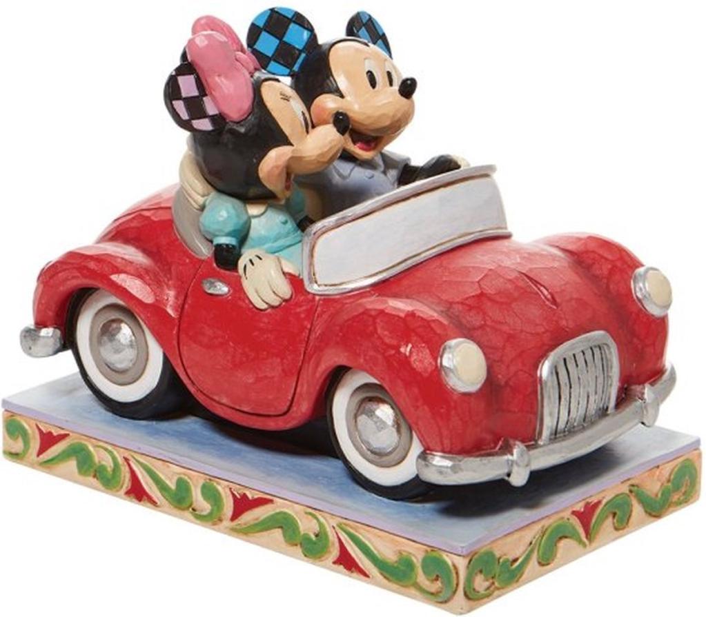 DISNEY - Mickey & Minnie en Voiture - Figurine Enesco - 13,5cm - 3