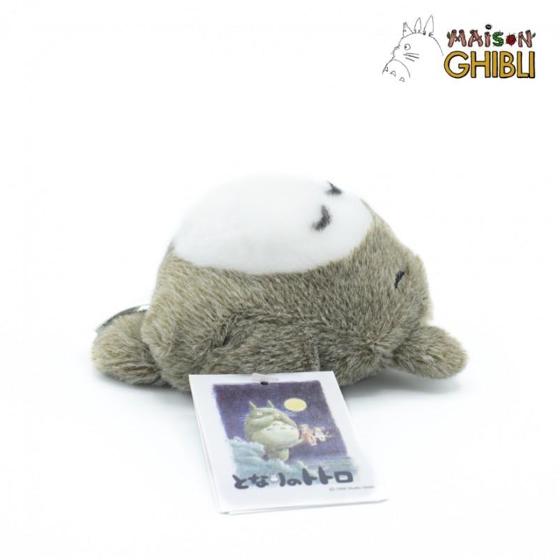 MY NEIGHBOR TOTORO - Grey Totoro Lying Down - Fluffy Beanbag Plush 7cm - 4