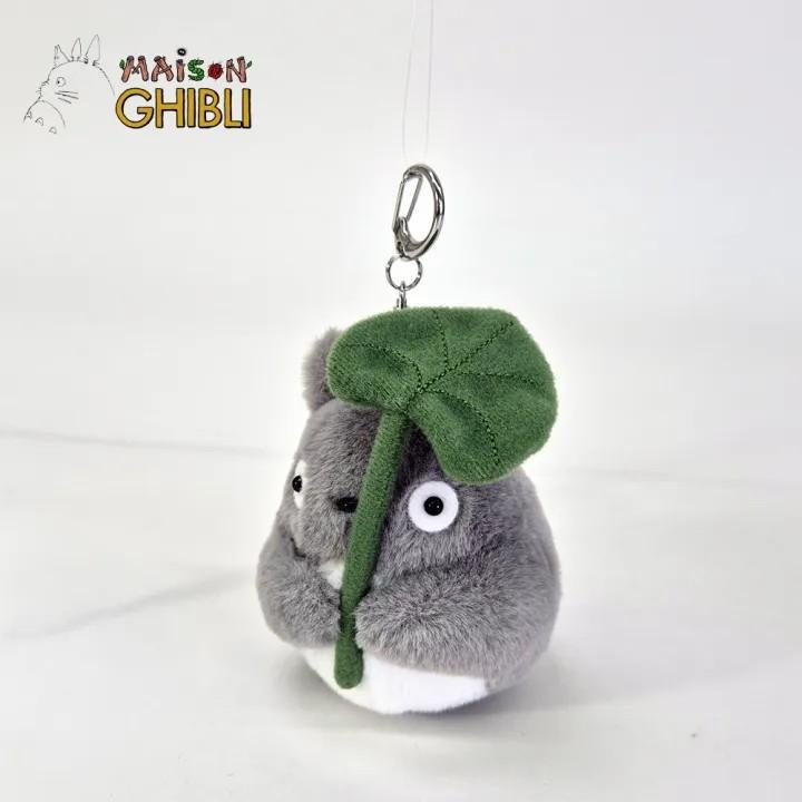 MY NEIGHBOR TOTORO - Grey Totoro leaf - Plush Keychain Nakayoshi - 2