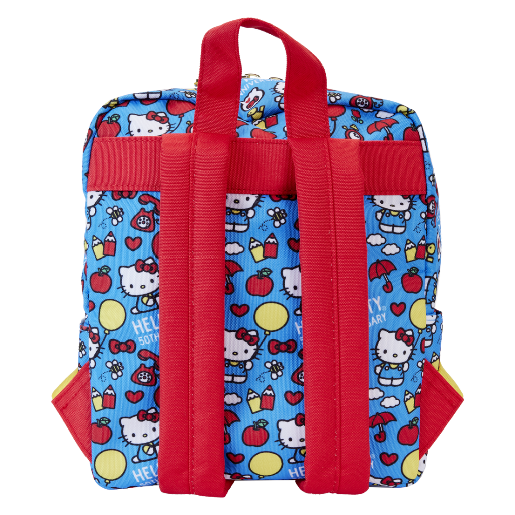 HELLO KITTY - 50ème Anniv. - Mini Sac à Dos carré en Nylon LoungeFly - 3