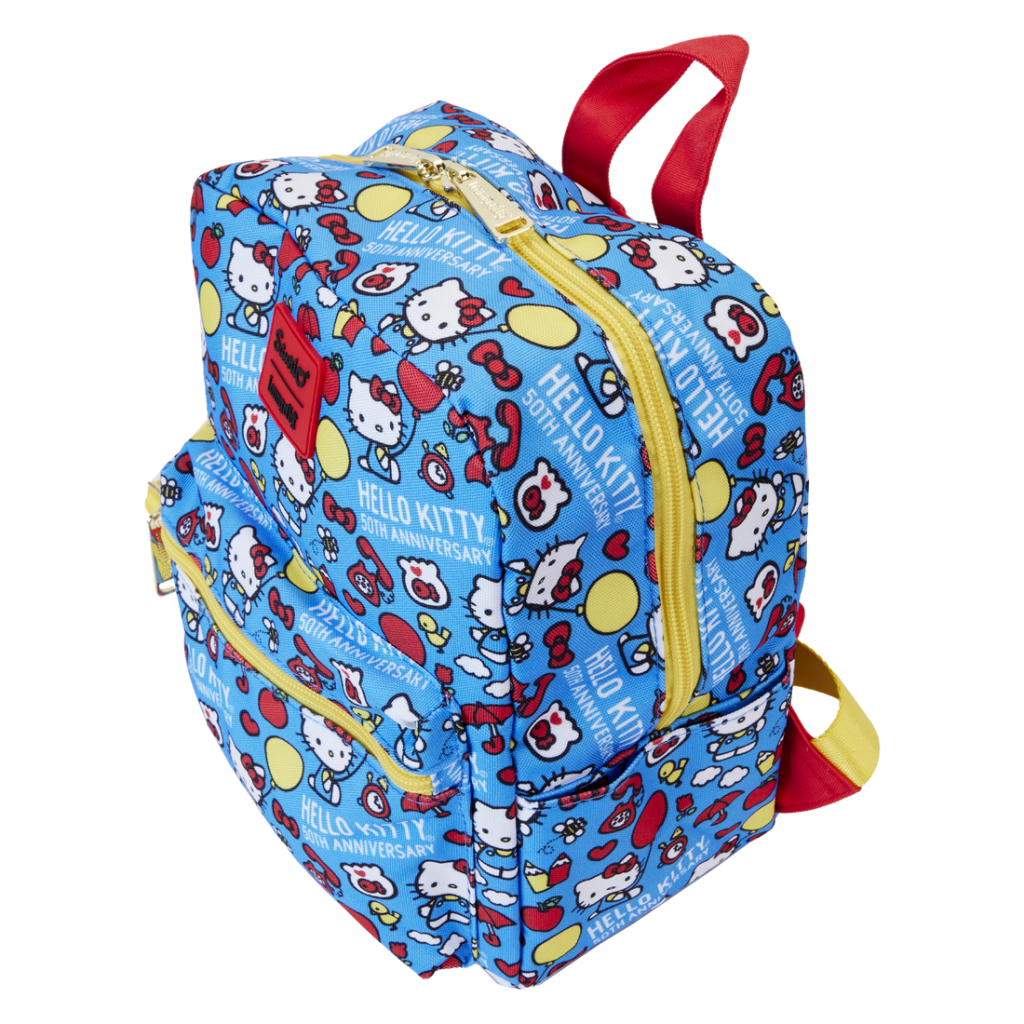 HELLO KITTY - 50ème Anniv. - Mini Sac à Dos carré en Nylon LoungeFly - 4