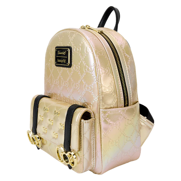 SANRIO - 50ème Anniversaire - Mini Sac à Dos Metallique Doré LoungeFly - 5