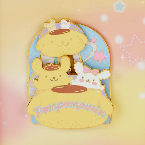 SANRIO - Pompompurin Carnaval Attraction - Pins 8cm Loungefly - 3