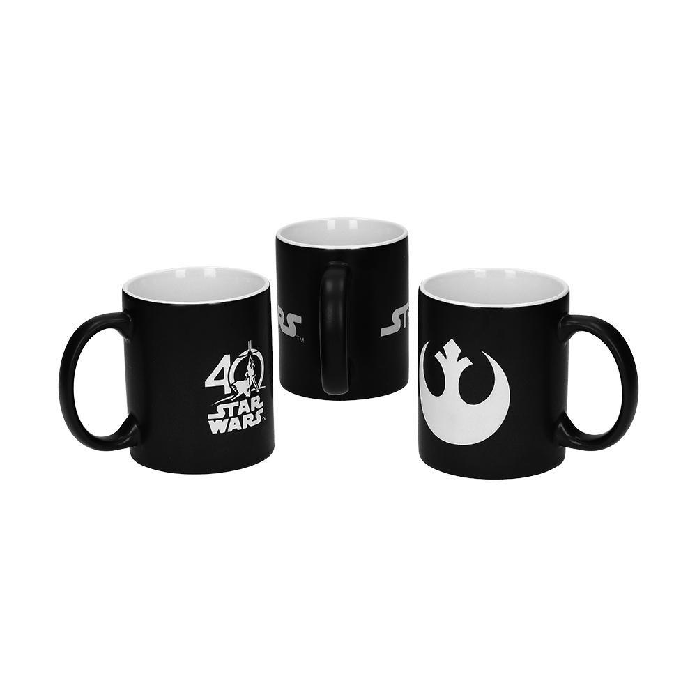 Star Wars Tazza Deluxe 40° Anniversario – Set Da Collezione Con Coppa Nera Opaca, Incisione Laser E Certificato Numerato - 2