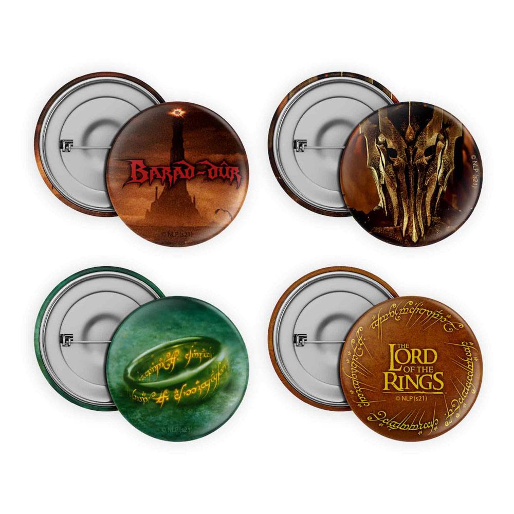 LORD OF THE RINGS Set of 4 badges Pin Badge SD Toys Lord of the Ring