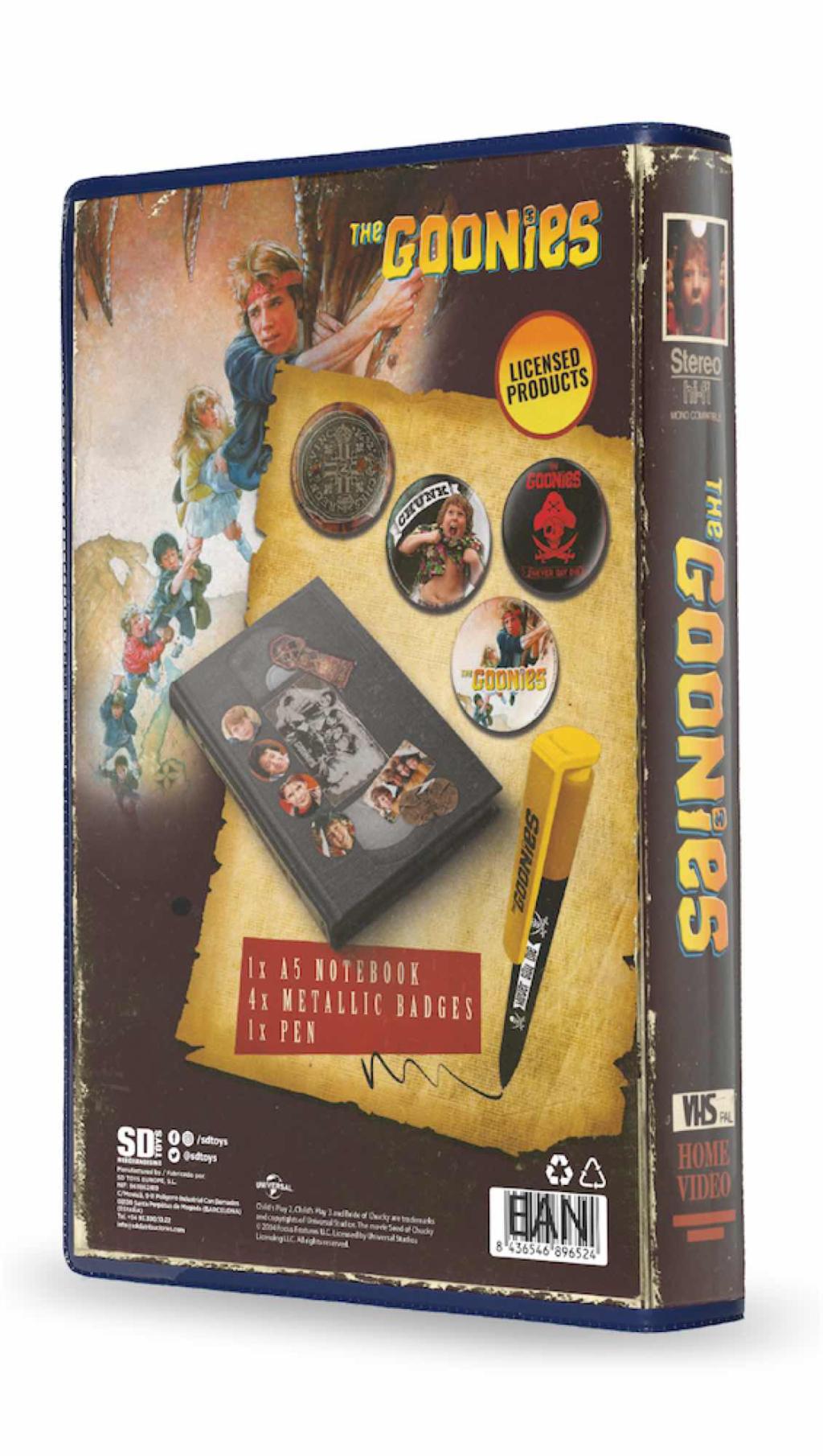 LES GOONIES - Set VHS - Set Papeterie (Cahier, Badges et Stylo) - 3