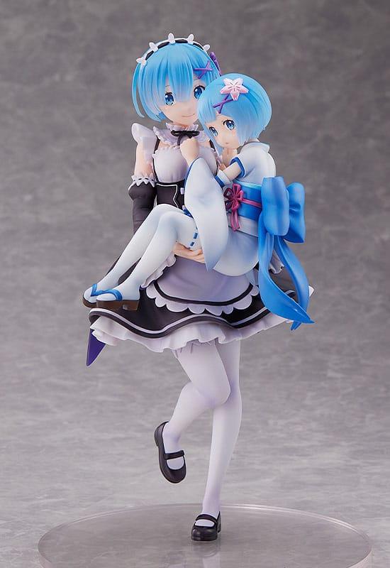 RE ZERO - Rem & Rem Enfance - Statuette 23cm - 2