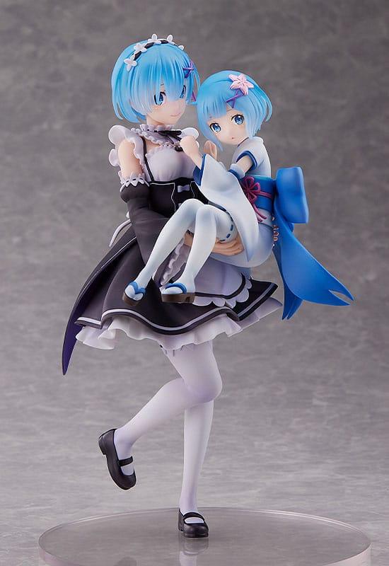 RE ZERO - Rem & Rem Enfance - Statuette 23cm - 4