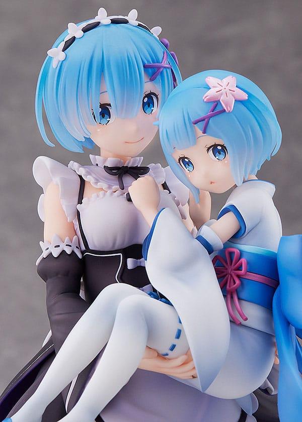 RE ZERO - Rem & Rem Enfance - Statuette 23cm - 5