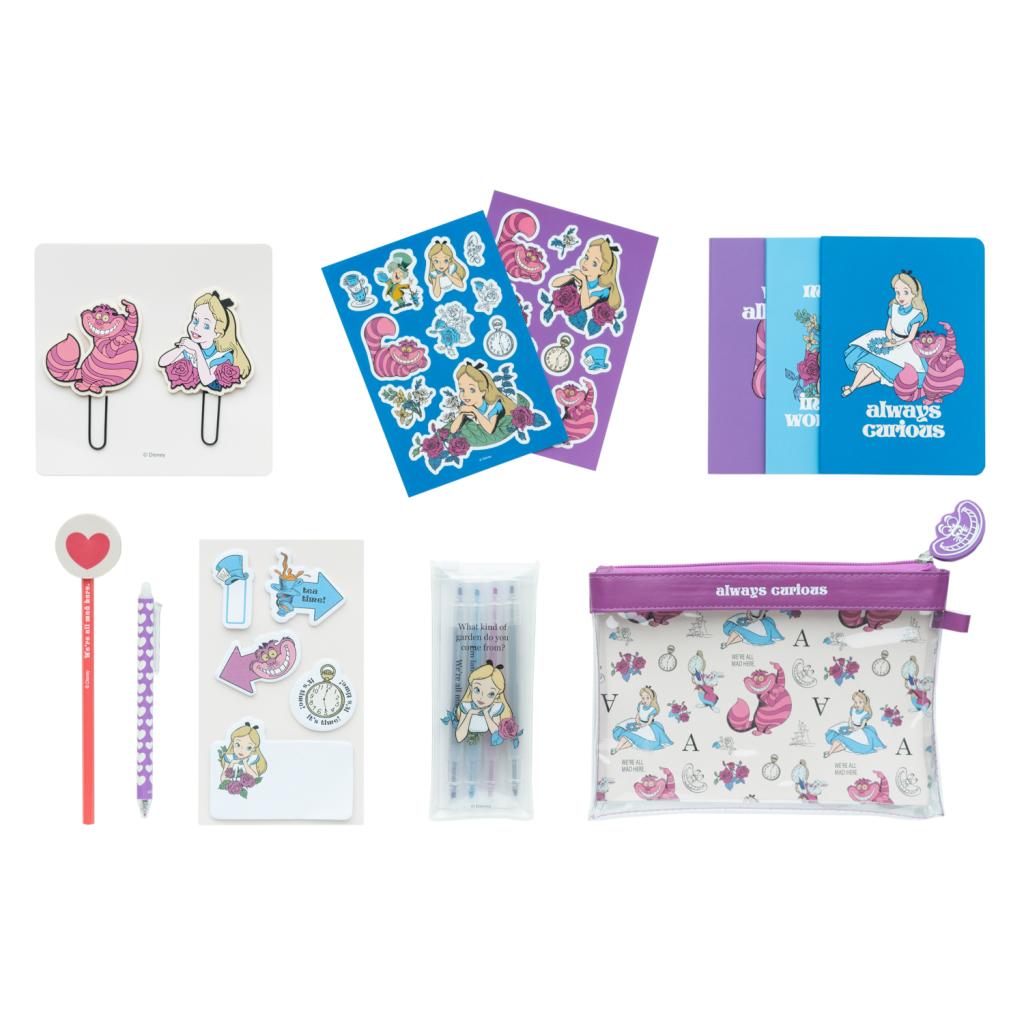 ALICE - Set de Papeterie avec 3 Notebooks A6 - 10pc. - 2