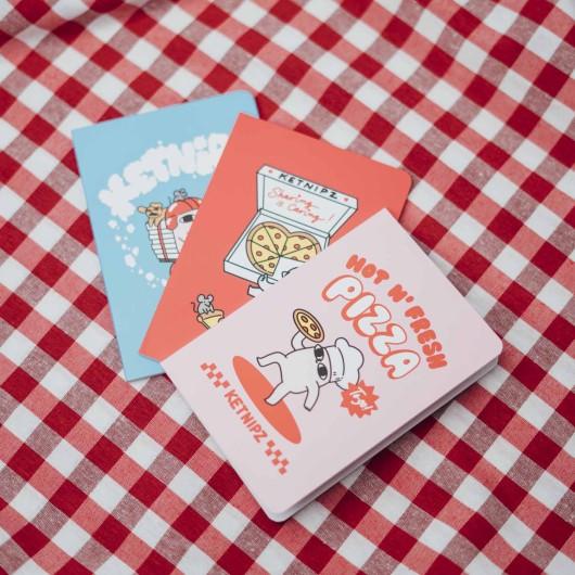 KEPNIPZ - Set de Papeterie avec 3 Notebooks A6 - 10pc. - 3