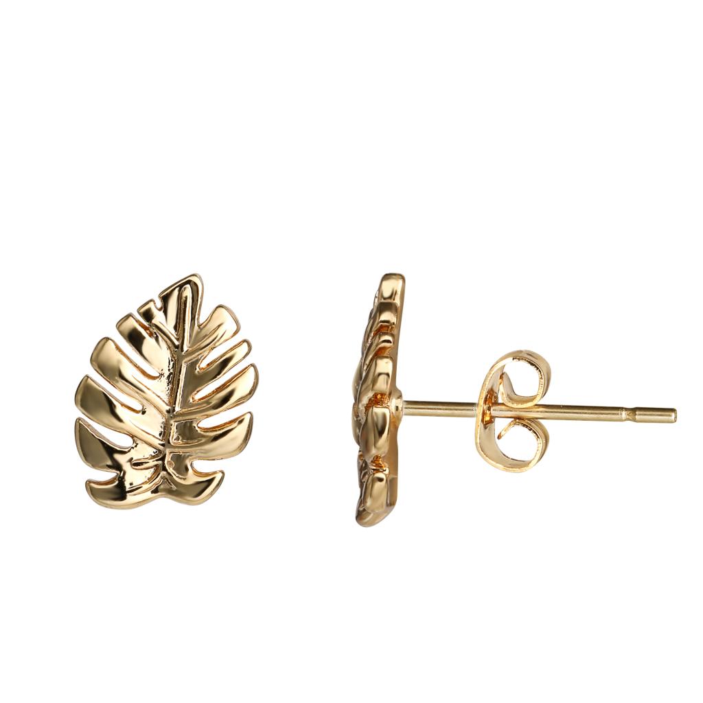 STITCH - Blue & Gold - 3 Pairs de Clous d'Oreilles - Laiton Plaqué - 4