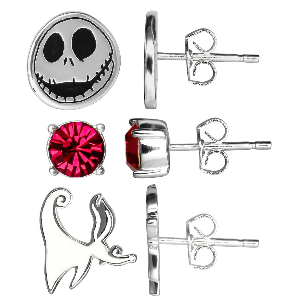 NBX - Jack - 3 Paires de Clous d'Oreilles - Plaqué Argent - 5