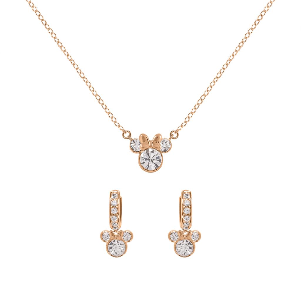 MINNIE -Set Maman & Fille- Collier + Boucles en Laiton Plaqué Argent - 2