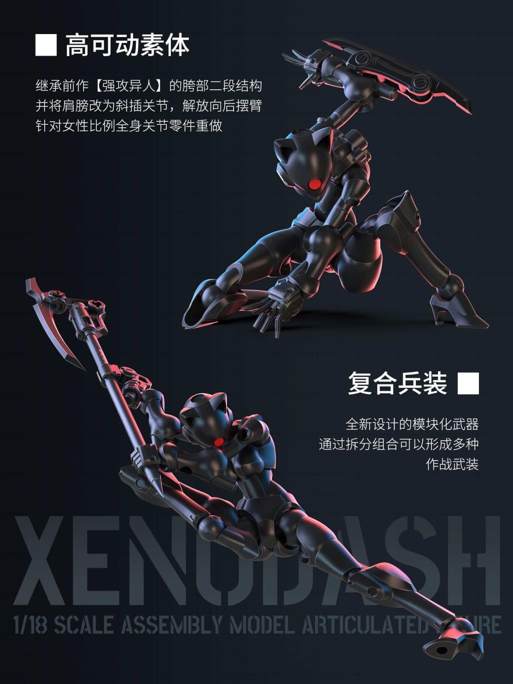 SHEIK MAINLAND - Xenodash (Black) - Model Kit 1/18 - 3