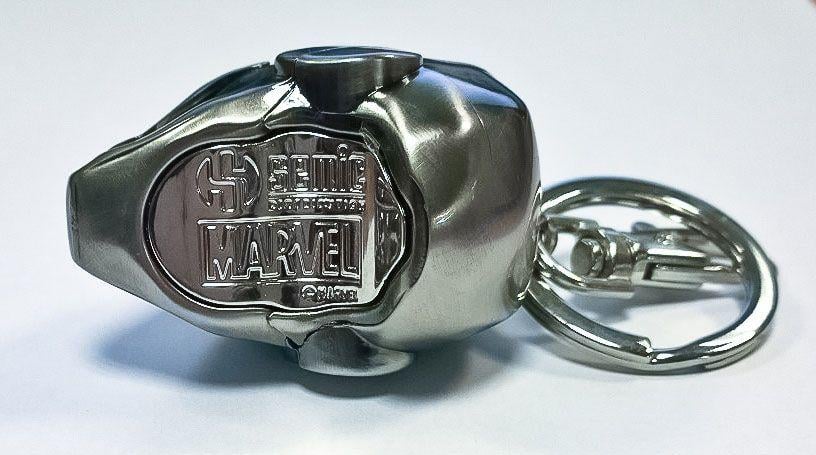 MARVEL - 3D Metal Keychain Blister Box - Iron Man SILVER Helmet - 3