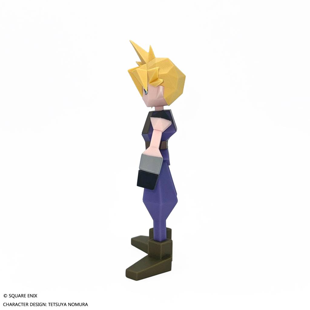 FINAL FANTASY VII - Cloud Strife - Figure Polygon Soft Vinyl 15cm - 2