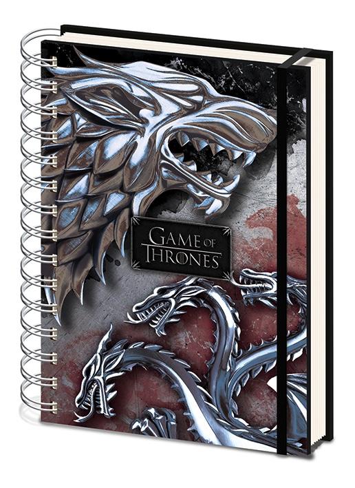 GAME OF THRONES Notebook A5 Stark & Targaryen