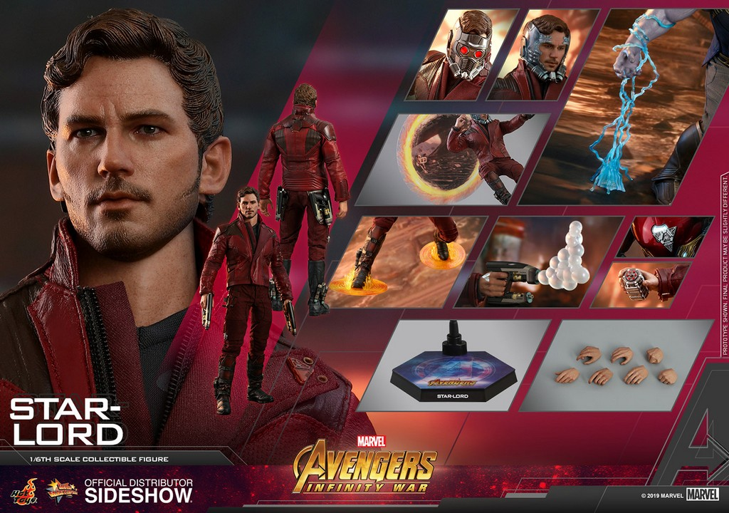 AVENGERS INFINITY WAR - Star-Lord - Figurine 1/6 36cm REPROD - 6
