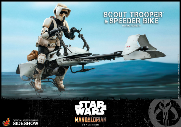 THE MANDALORIAN - Scout Trooper et Speeder - Figurine 31cm REPROD - 3