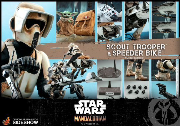 THE MANDALORIAN - Scout Trooper et Speeder - Figurine 31cm REPROD - 6