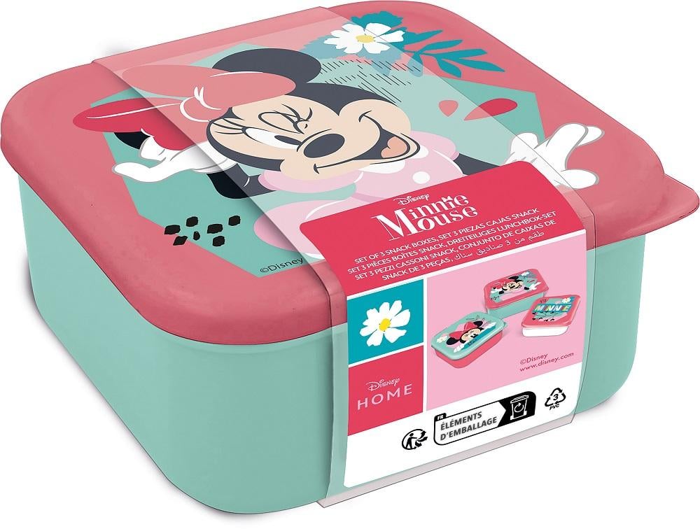 Minnie Snack Boxes 3 Pcs Shopforgeek Kitchen Utensil Stor Disney