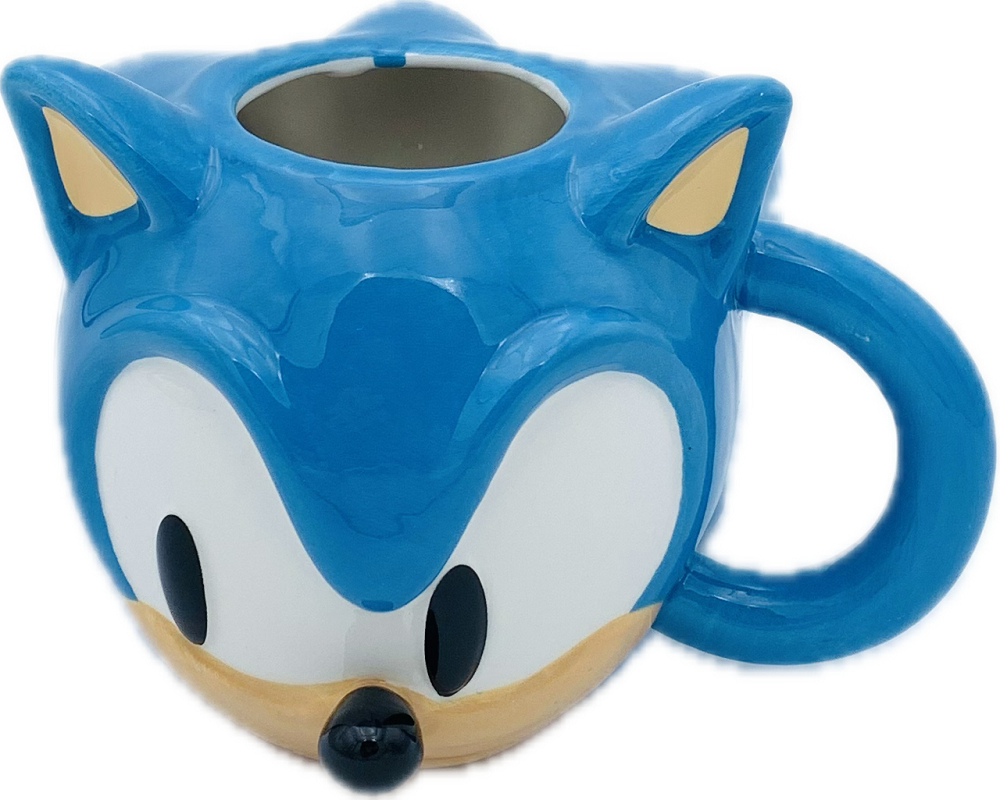 3D Sonic The Hedgehog Head Ceramic Mug 400 mls