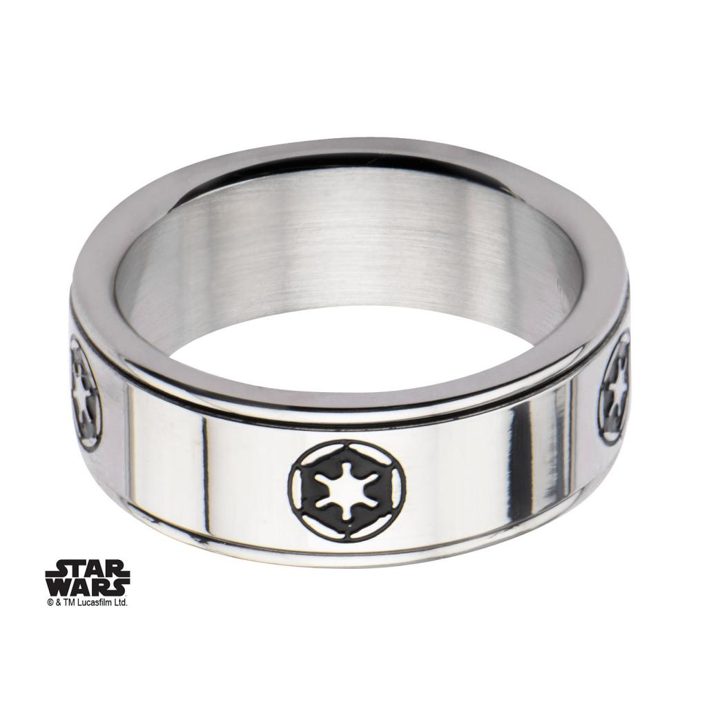 STAR WARS - Men's Stainless Steel Empire Symbol Spinner Ring - Size 10 - 3